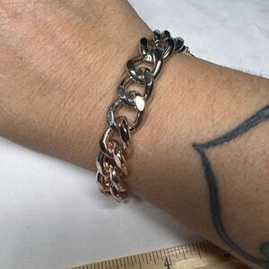 Luv AJ Tri Color Heavy Link Bracelet